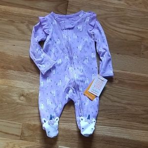 Purple Unicorn Zip Bodysuit